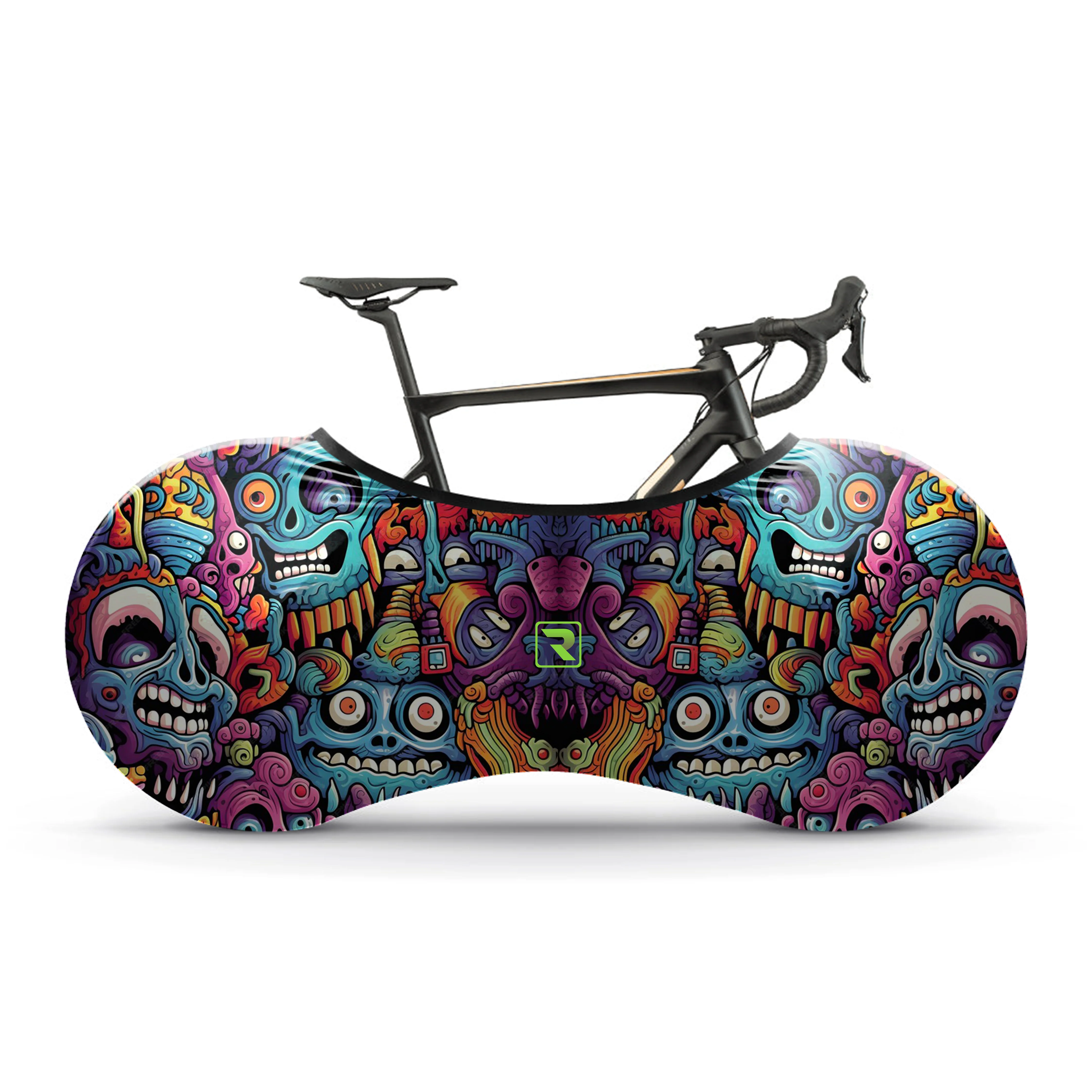 Alien Creatures Multicolor Bicycle Wheels Cover