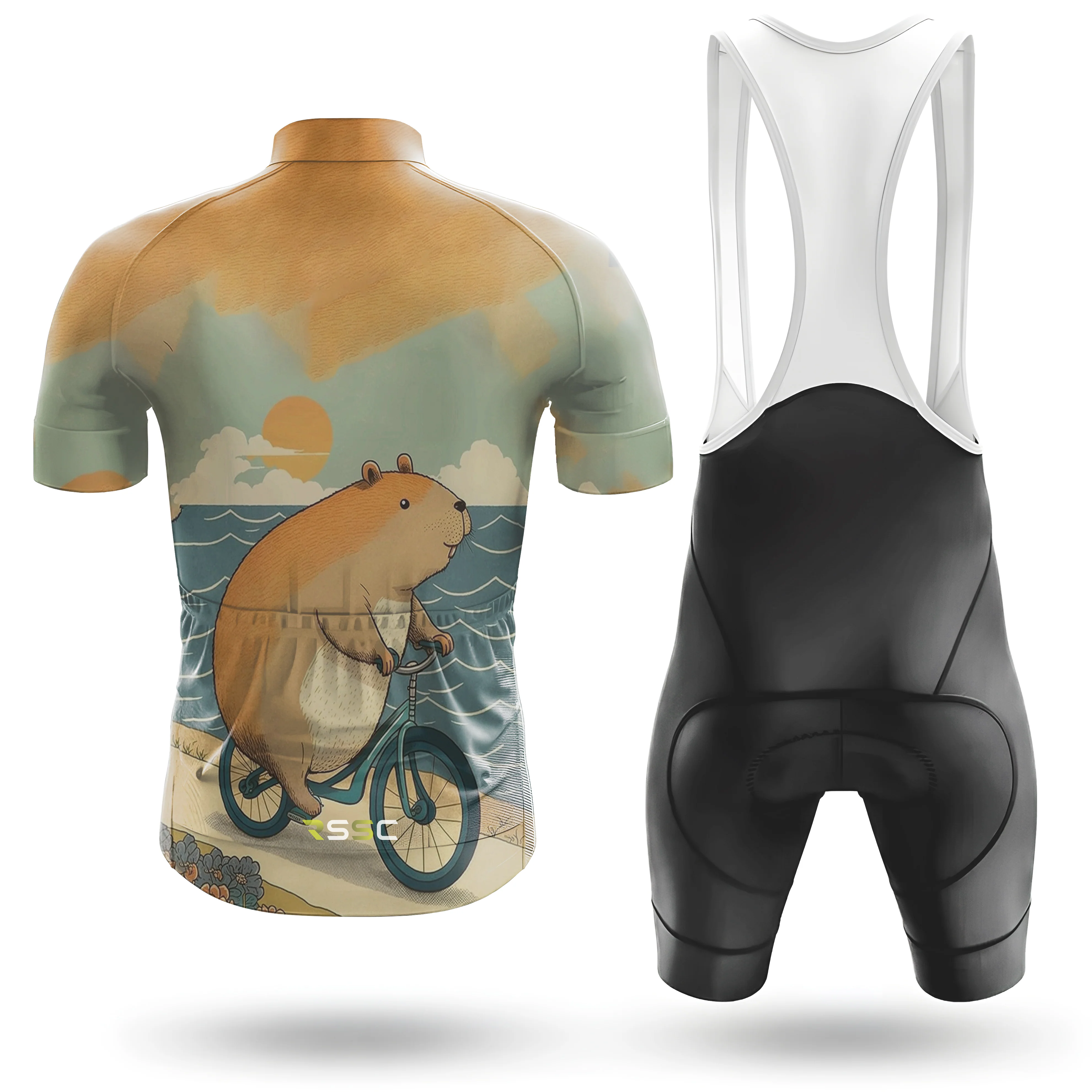 Capybara On A Bike Men's Cycling Kit - Image 2