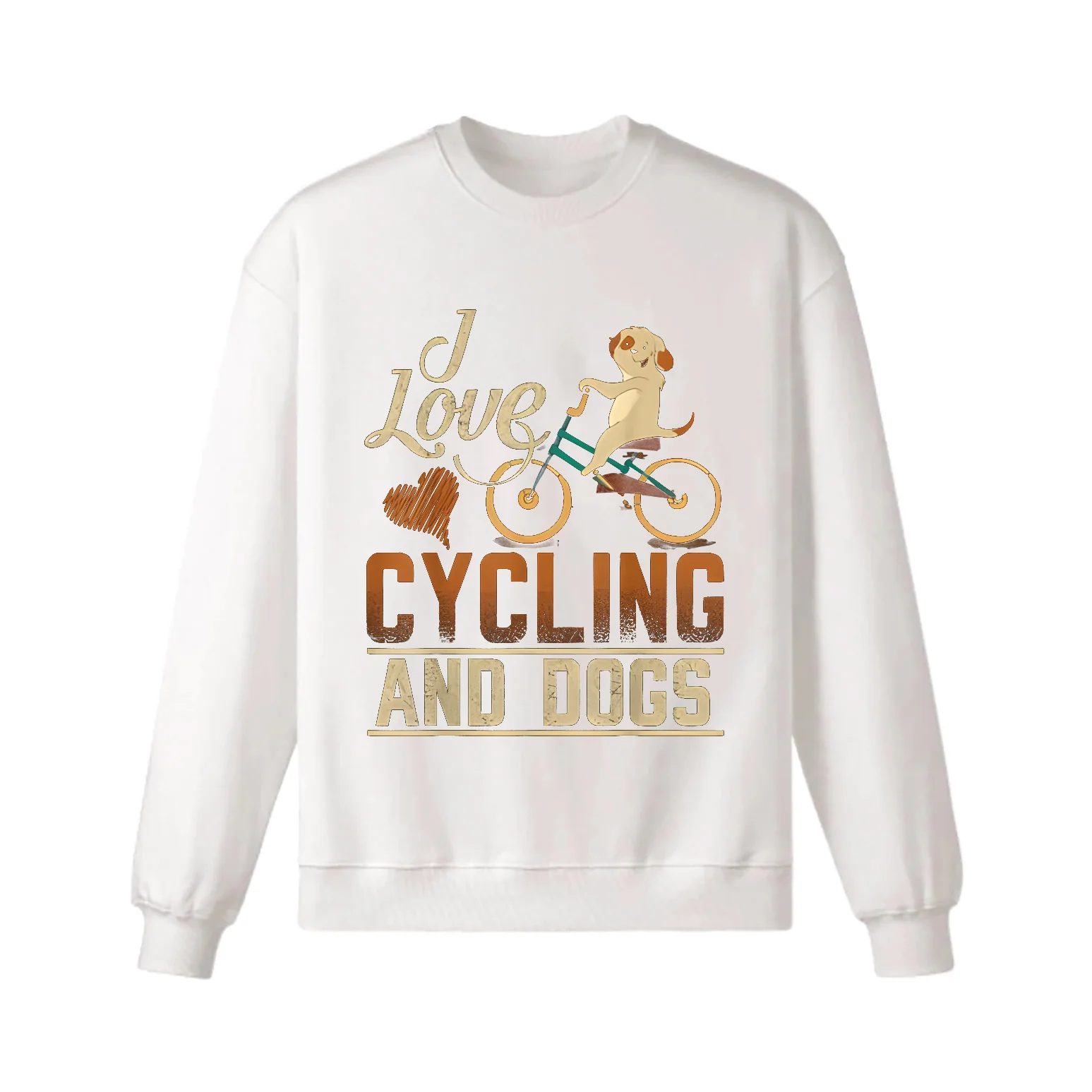 I Love Cycling And Dogs Sweatshirt