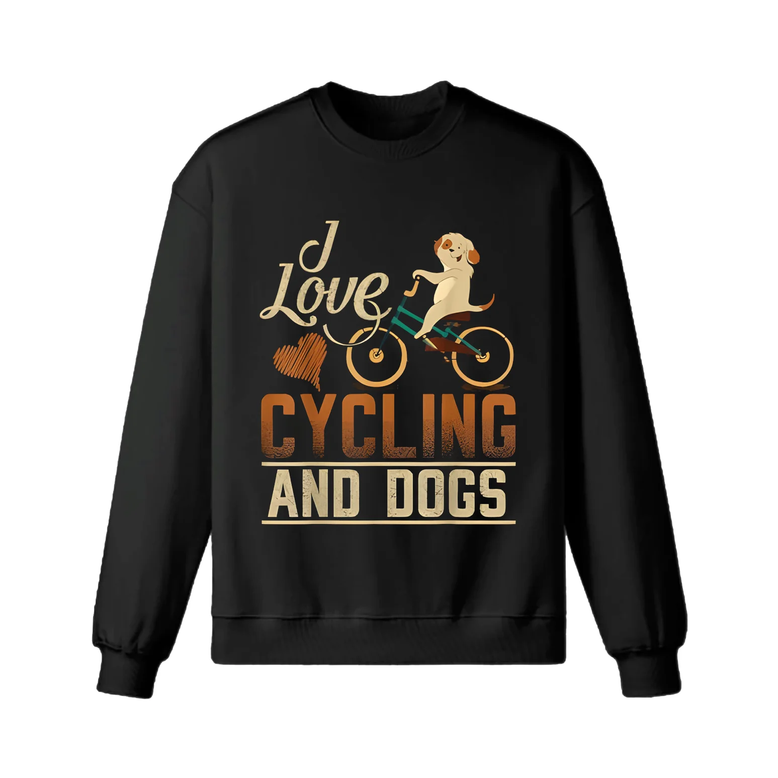 I Love Cycling And Dogs Sweatshirt - Image 2