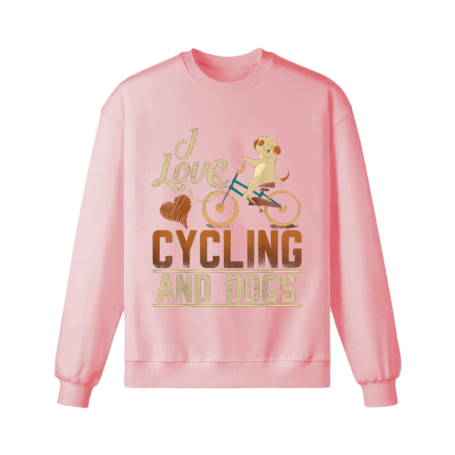 I Love Cycling And Dogs Sweatshirt - Image 3