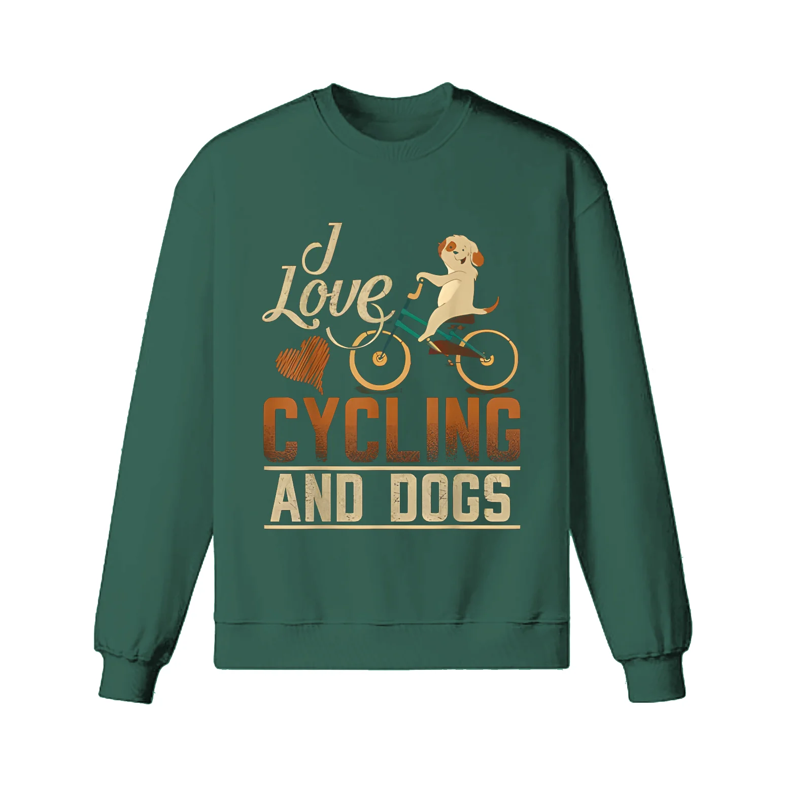 I Love Cycling And Dogs Sweatshirt - Image 5