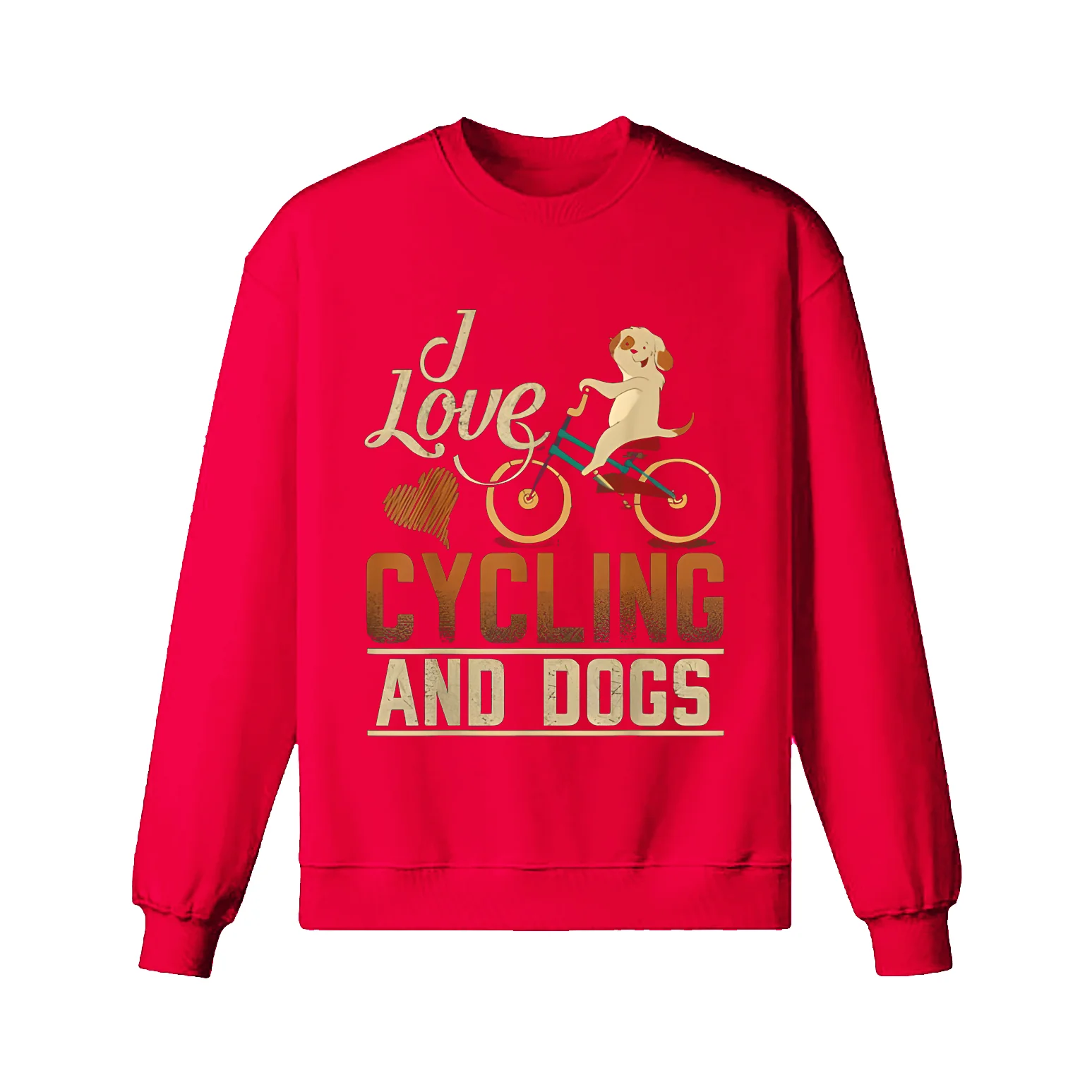 I Love Cycling And Dogs Sweatshirt - Image 6