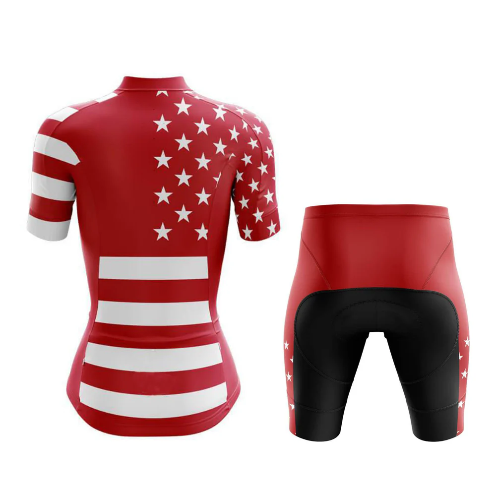 Red American All Star Women's Cycling Kit - Image 2